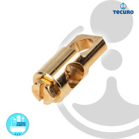 tecuro Gelenkstück, Messing vergoldet - zur Montage an Ablaufgarnitur