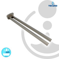 tecuro Handtuchhalter 2-teilig - Messing edelstahloptik - 380 mm - schwenkbar