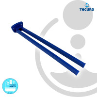 tecuro Handtuchhalter 2-teilig - Messing blau (RAL 5002) - 380 mm - schwenkbar