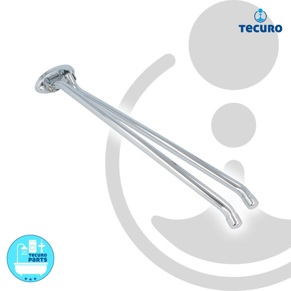 tecuro Handtuchhalter 2-teilig - Messing verchomt - 400 mm - schwenkbar