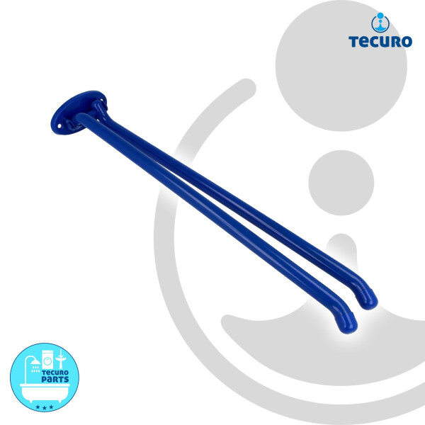 tecuro Handtuchhalter 2-teilig - Messing blau (RAL 5002) - 400 mm - schwenkbar