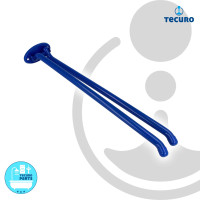 tecuro Handtuchhalter 2-teilig - Messing blau (RAL 5002) - 400 mm - schwenkbar