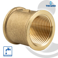 tecuro Muffe Innengewinde Rp 1/4 Zoll, Messing blank CW617N