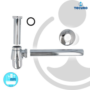 tecuro Profi-Flaschensiphon Rohrgeruchsverschluss Sifon für Waschbecken