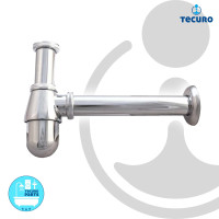 tecuro Profi-Flaschensiphon Rohrgeruchsverschluss Sifon für Waschbecken