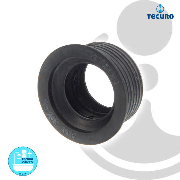 Gummimanschette für Abflussrohr Außen Ø 40 mm x Innen Ø 30 - 32 mm