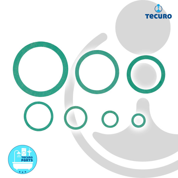 tecuro HD-Pressdichtung 1/2 Zoll (13 x 18 x 2,00 mm) für Überwurfmuttern Sanitär-Heizungsinstallation
