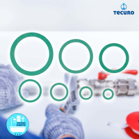 tecuro HD-Pressdichtung 2 Zoll (42 x 55 x 2,00 mm) für Überwurfmuttern Sanitär-Heizungsinstallation