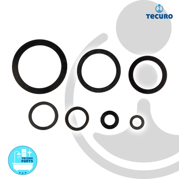 tecuro Gummidichtung 1/2 Zoll (11,5 x 18,7 x 2,00 mm) für Überwurfmuttern Sanitär-Heizungsinstallation