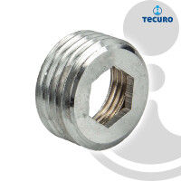 tecuro Reduzierstück Außengewinde G 3/4 Zoll x Innengewinde Rp 1/2 Zoll Messing verchromt