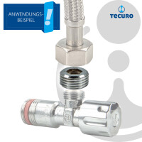 tecuro Reduzierstück Außengewinde G 3/4 Zoll x Innengewinde Rp 1/2 Zoll Messing verchromt