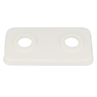 STEDO Doppel-Scharnierrosette Rohrabstand 50 mm, Loch 15 mm - weiß