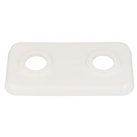 STEDO Doppel-Scharnierrosette Rohrabstand 50 mm, Loch 16 mm - weiß