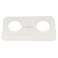 STEDO Doppel-Scharnierrosette Rohrabstand 50 mm, Loch 22 mm - weiß