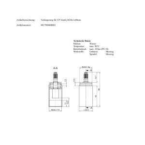 JS Verlängerung 40 mm für UP-Ventil und Montageblock, Messing verchromt