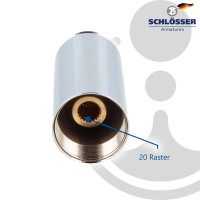 JS Verlängerung 95 mm für UP-Ventil, Messing verchromt