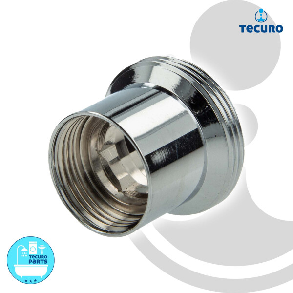 Tecuro Aufnahmeadapter – 1/2″ AG Auf M22x1 IG, Messing Verchromt, 2er-Set – Für Armaturenausläufe, Trinkwasserkonform