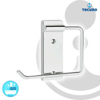 tecuro Papierrollenhalter Kunststoff verchromt mit Metallbügel 6 mm