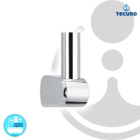 tecuro DESIGN-C Brausestange Wandstange 650 mm, einseitig verstellbar - verchromt