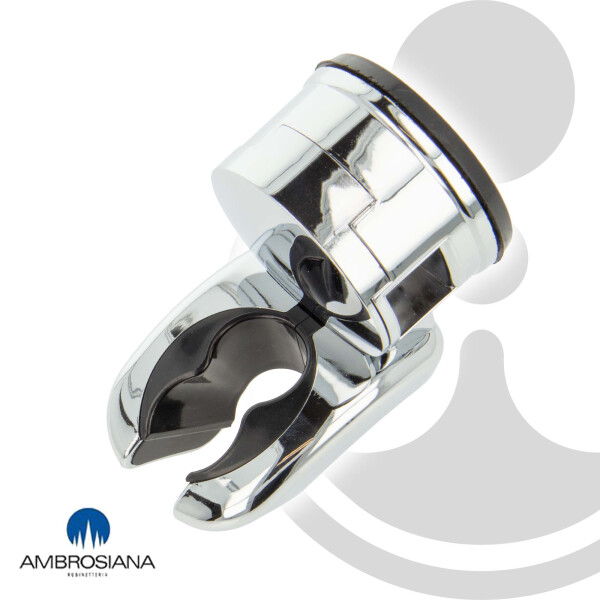 AMBROSIANA Brausehalter für Handbrause / Duschkopf - mit Saugnapf-Halterung - Kunststoff hochglanzverchromt