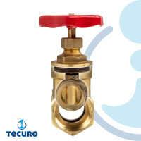 tecuro Messing-Muffenschieber. metallisch dichtend, beidseitig Innengewinde Rp 3/4 Zoll