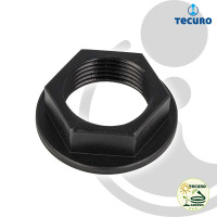 tecuro Gegenmutter mit IG 1 1/2 (6/4) Zoll - PP schwarz