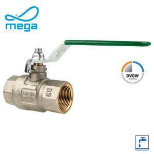MEGA Trinkwasser-Kugelhahn Typ 135 - IG x IG - 1/2 Zoll (DN 15) Stahlhebel lang, PN 50