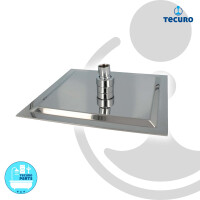 tecuro Antikalk Kopfbrause Regenbrause 200 x 200 mm, Edelstahl poliert