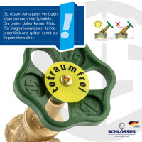 JS KFR - Freistromventil Rp 1 1/4 Zoll (DN 32) DVGW mit Entleerungsventil und steigender Spindel Typ 1620 - Muffenanschluss