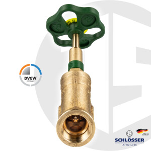 JS KFR - Freistromventil Rp 1 Zoll (DN 25) DVGW mit steigender Spindel Typ 1615 - Muffenanschluss