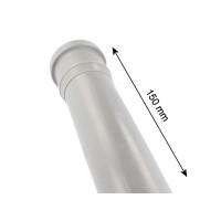 HT Rohr Ø 40 x 150 mm, mit einseitiger Steckmuffe und Gummidichtung, PP-grau