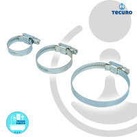 tecuro Schlauchschelle W1 80-100 mm, Bandbreite 9 mm, verzinkt