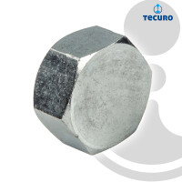 tecuro Kappe mit Sechskant, Innengewinde Rp 3/8 Zoll, Messing glanzverchromt