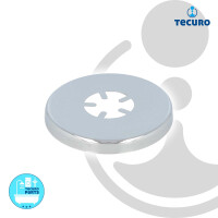 tecuro Schubrosette (3/4) Ø 27 mm x Ø 80 mm x Höhe 25 mm, Messing verchromt