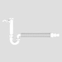 SANIT Rohrgeruchverschluss G1 1/2x40/50 flexibel Schlauch und Geräteanschluss