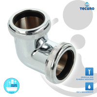 tecuro Winkel/Kupplung zum Verbinden von Ø 32 mm Siphonrohren Tauchrohren