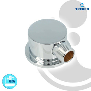 tecuro Design Wandanschlussbogen DN 15 - 1/2 Zoll - Ø 60 mm - Messing verchromt