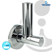 tecuro Design Eck-Ventil mit Schlauchverblendung, 1/2 Zoll Wandanschluss, Messing verchromt