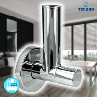 tecuro Design Eck-Ventil mit Schlauchverblendung, 1/2 Zoll Wandanschluss, Messing verchromt