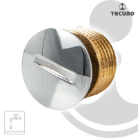 tecuro Verschluss - Stopfen Außengewinde G 3/4 Zoll, mit verchromter Abdeckung