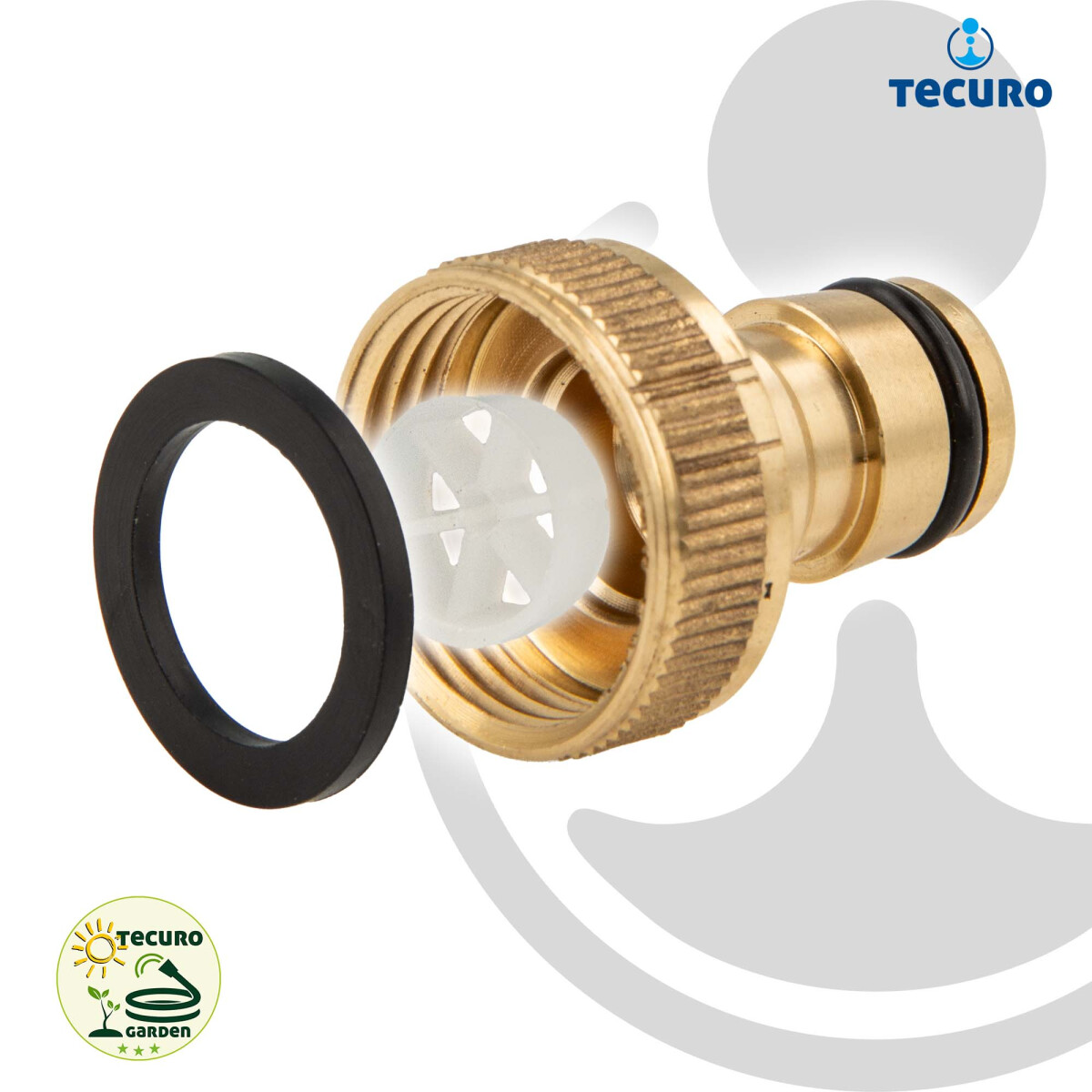 Adapter 1 Zoll Innengewinde Auf 3 4 Zoll Innengewinde tecuro Hahnanschlussstück mit Steckkupplung und 3/4 Zoll Innengewinde