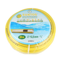 SUNTOS Qualitäts-Wasserschlauch Gartenschlauch 1/2 Zoll x 20 m Länge, gelb
